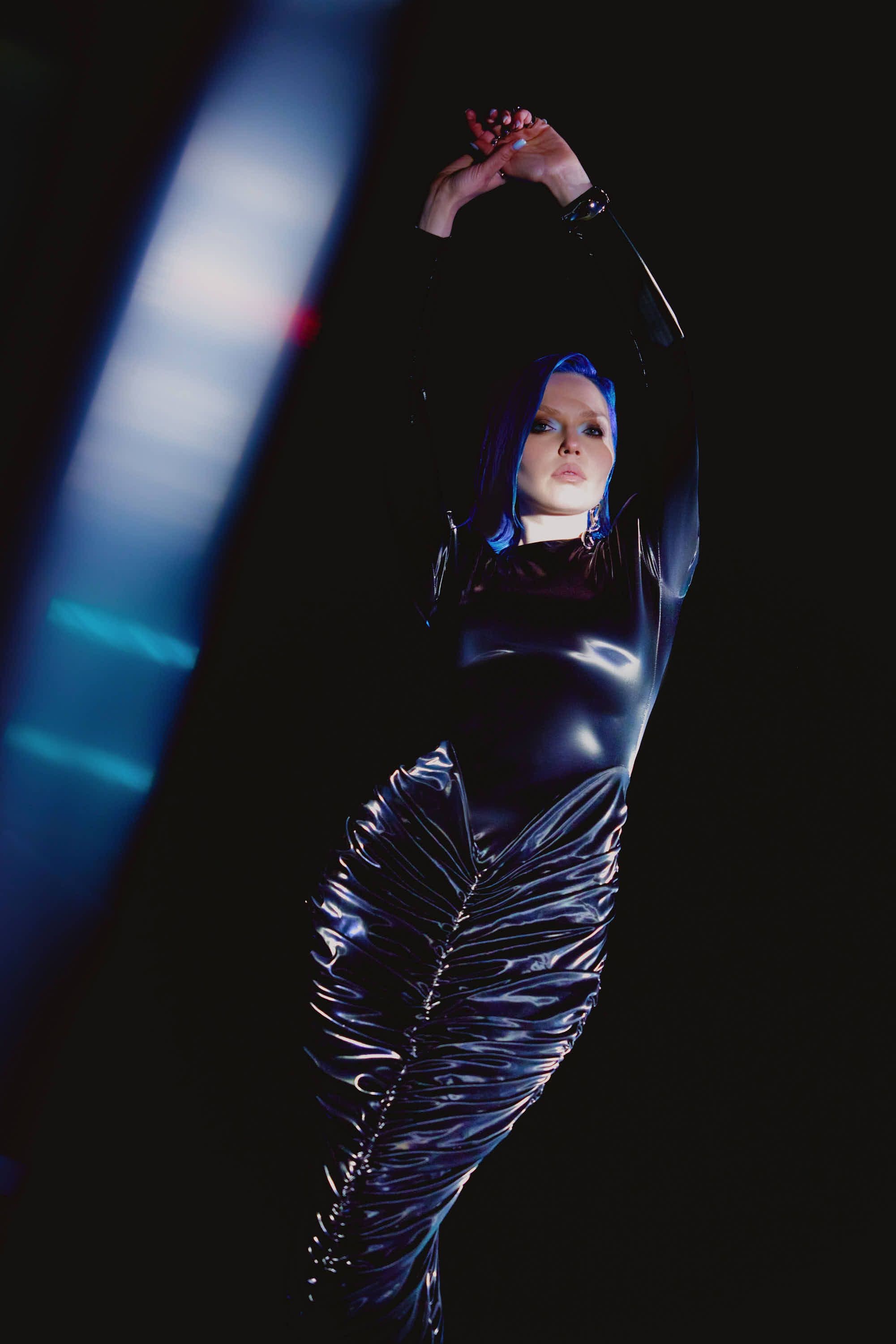 Dress with liquid metal assemblies