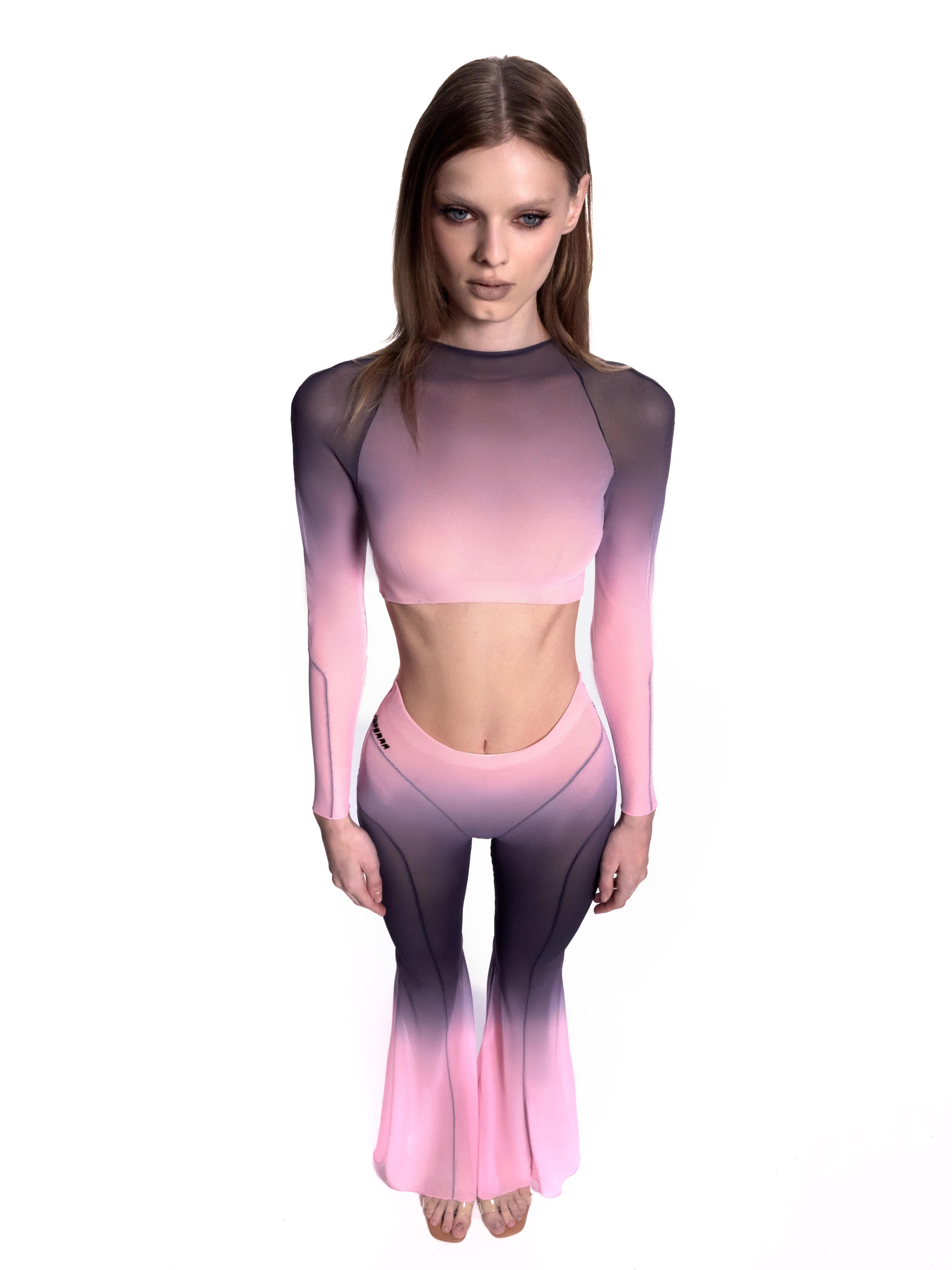 Gradient Mesh Cropped Top
