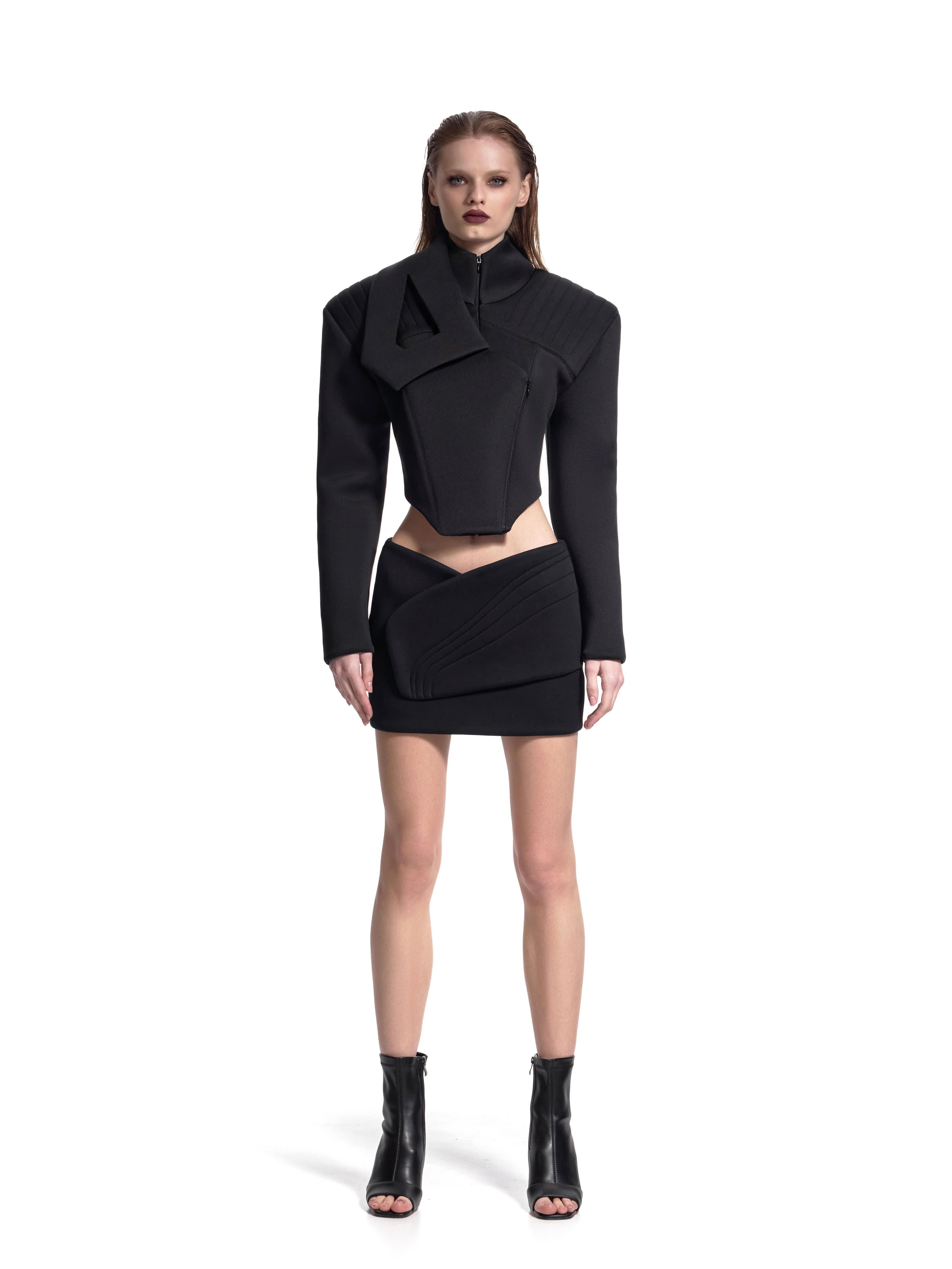 Cropped Sculptural Jacket