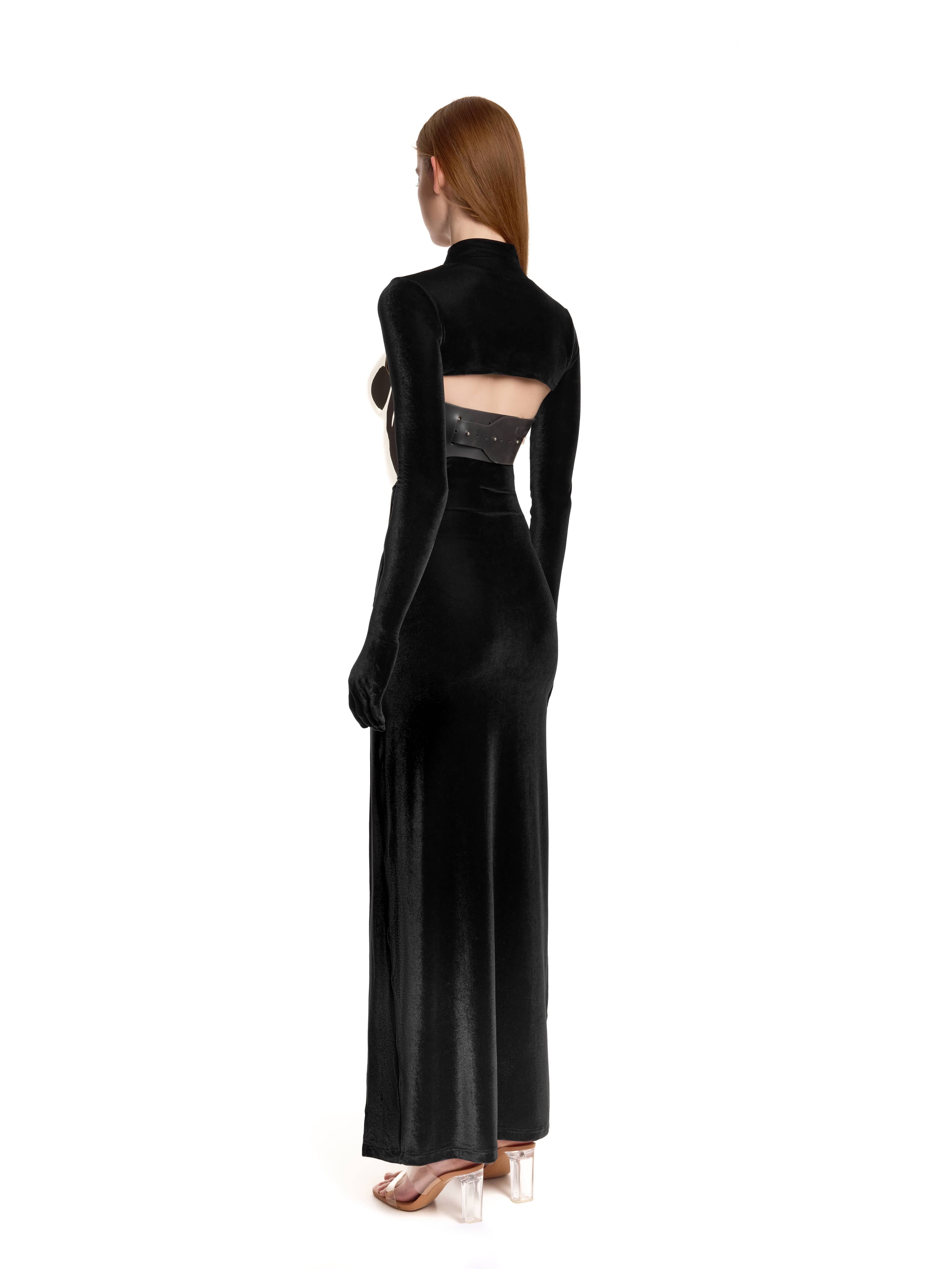 Golden velvet  corset dress