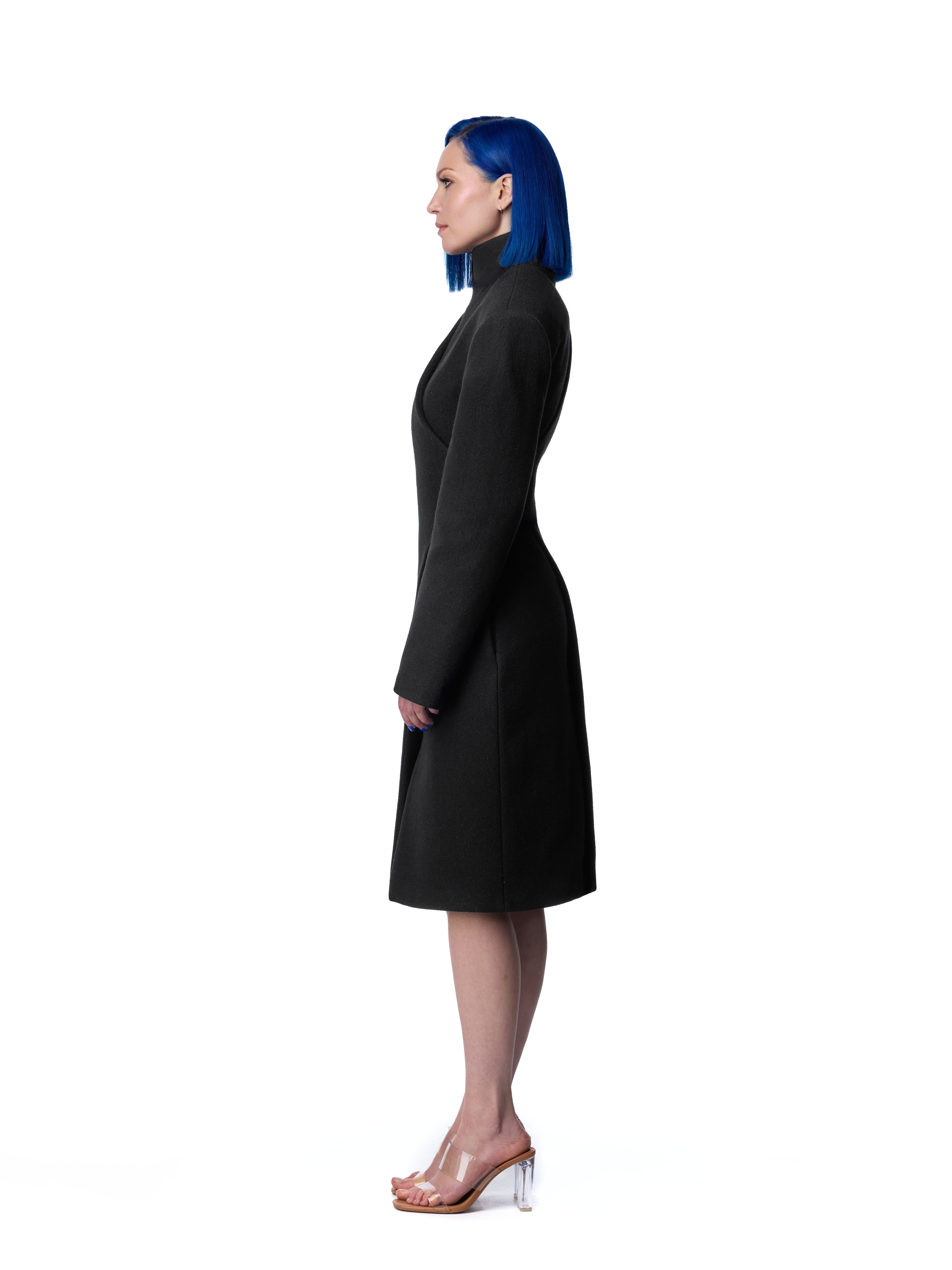 Coat Black Drap