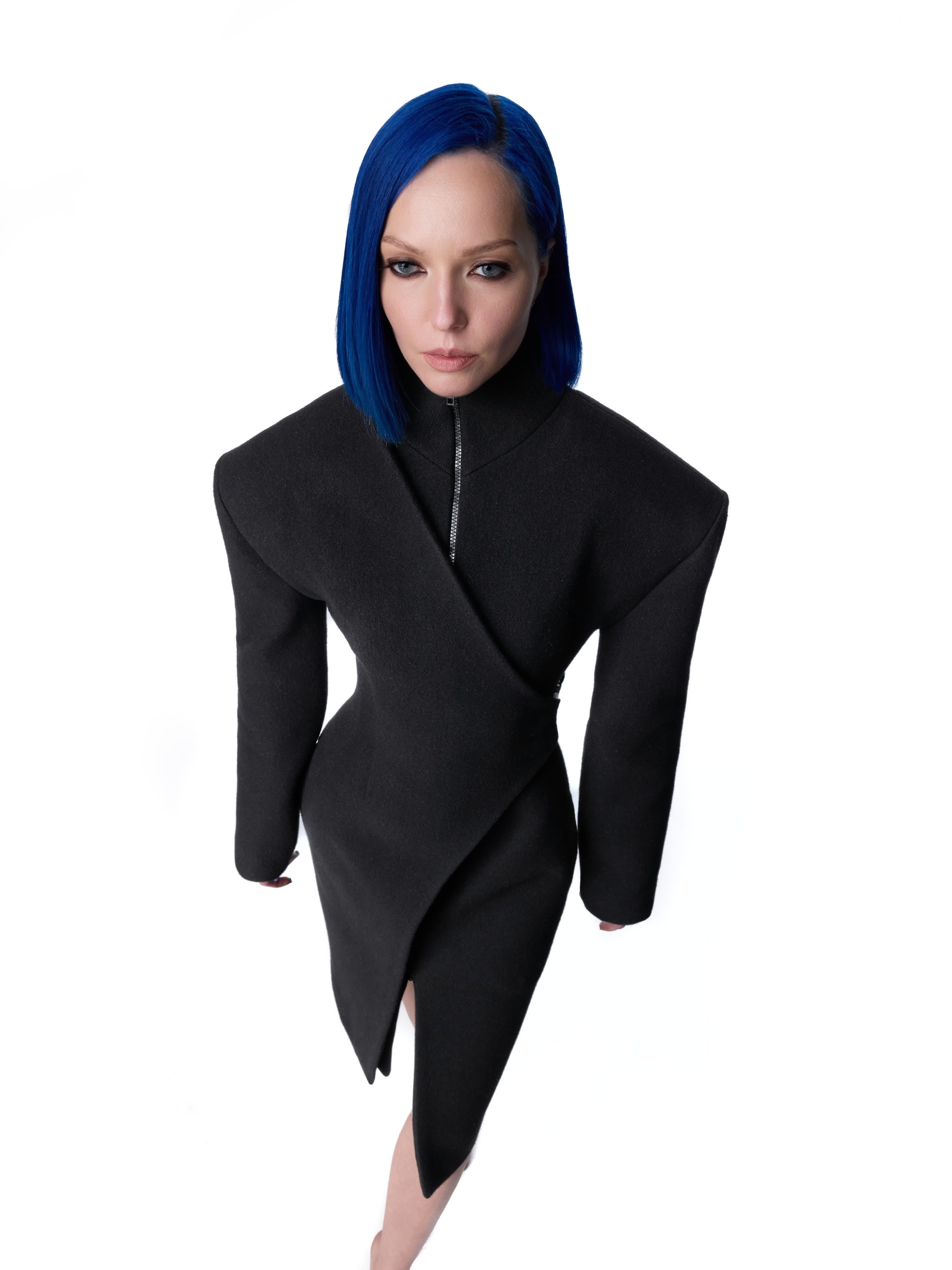 Coat Black Drap