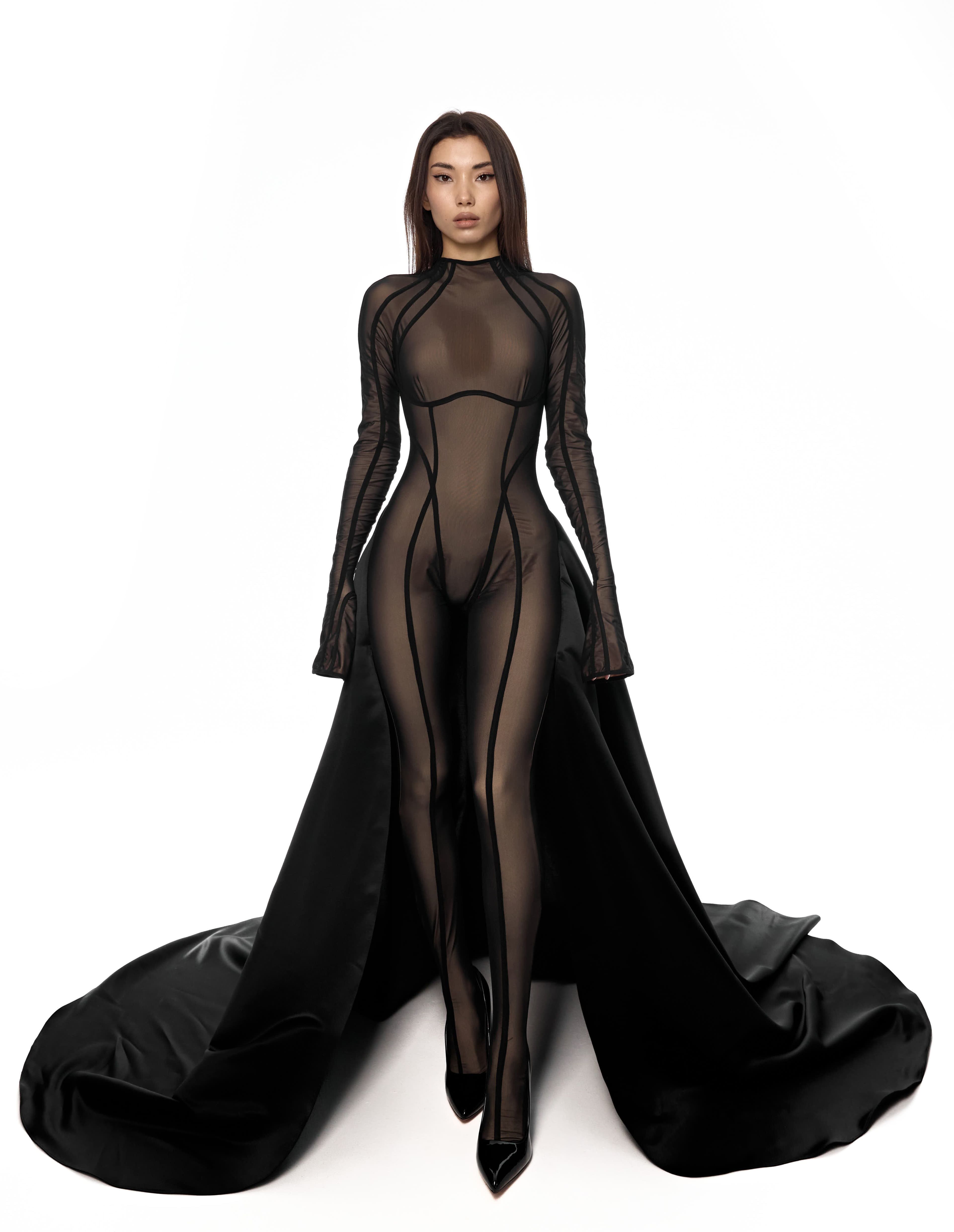 Structured Line Jumpsuit Dress
