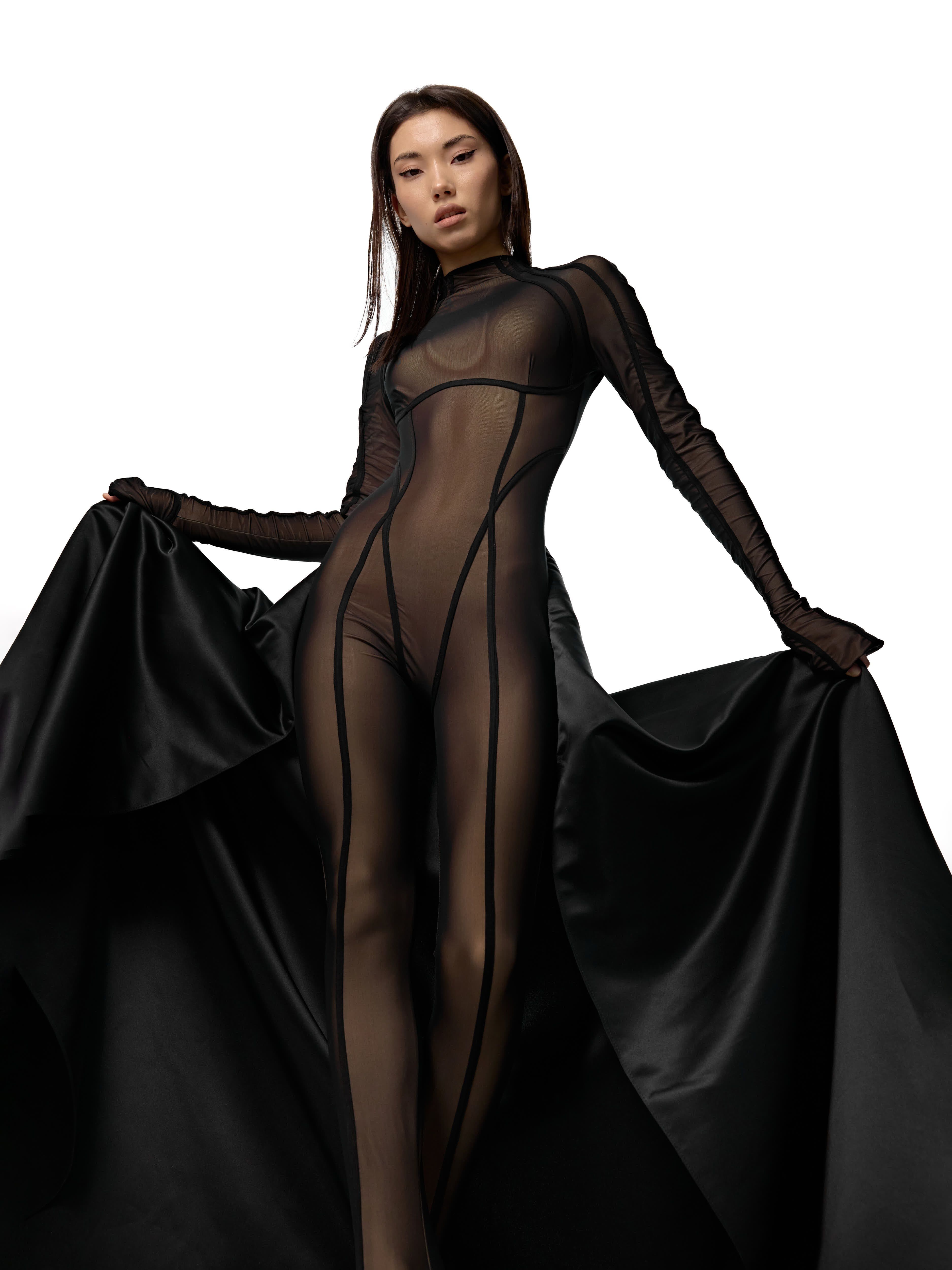 Structured Line Jumpsuit Dress
