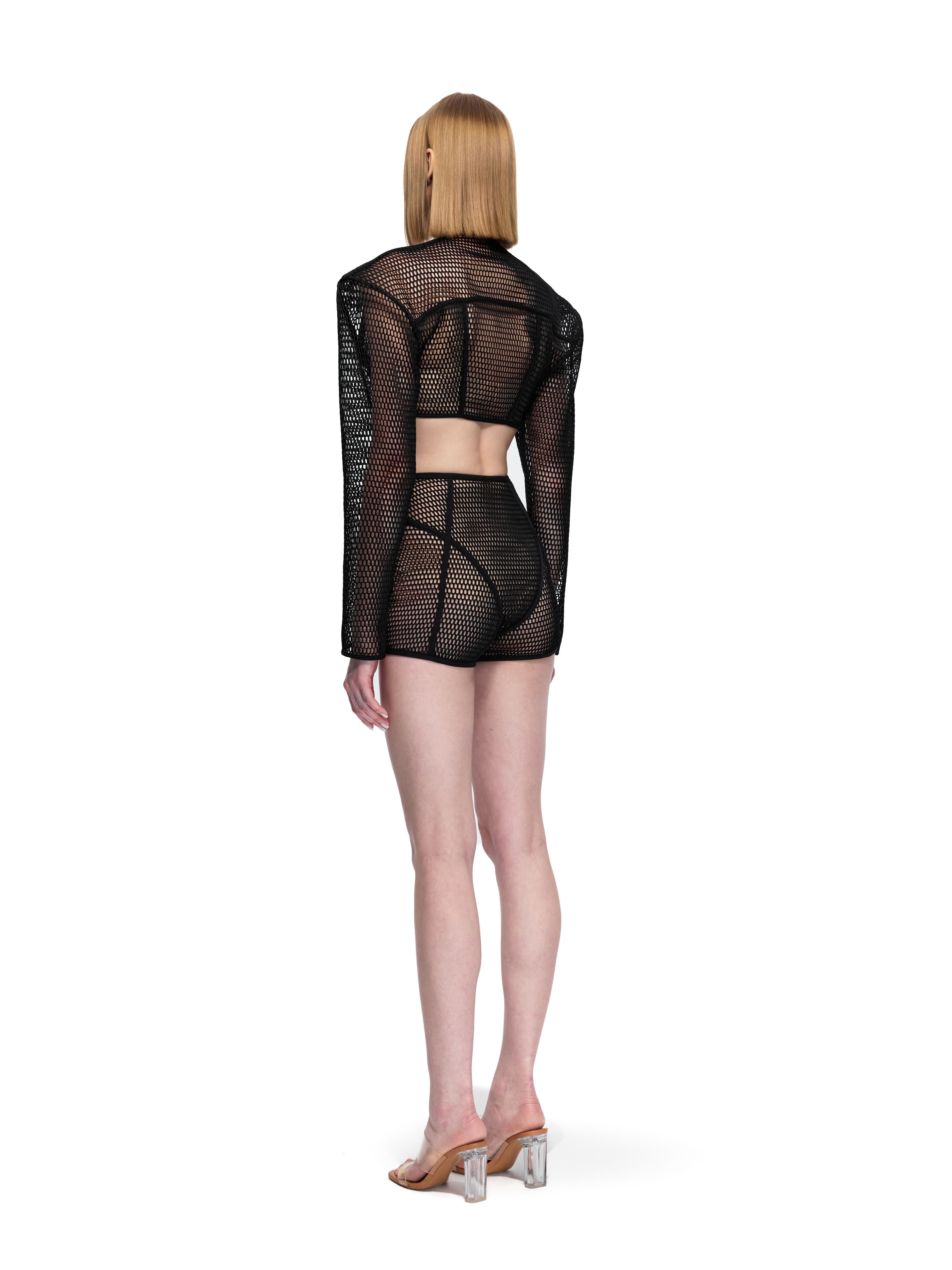 Cropped Mesh Shorts