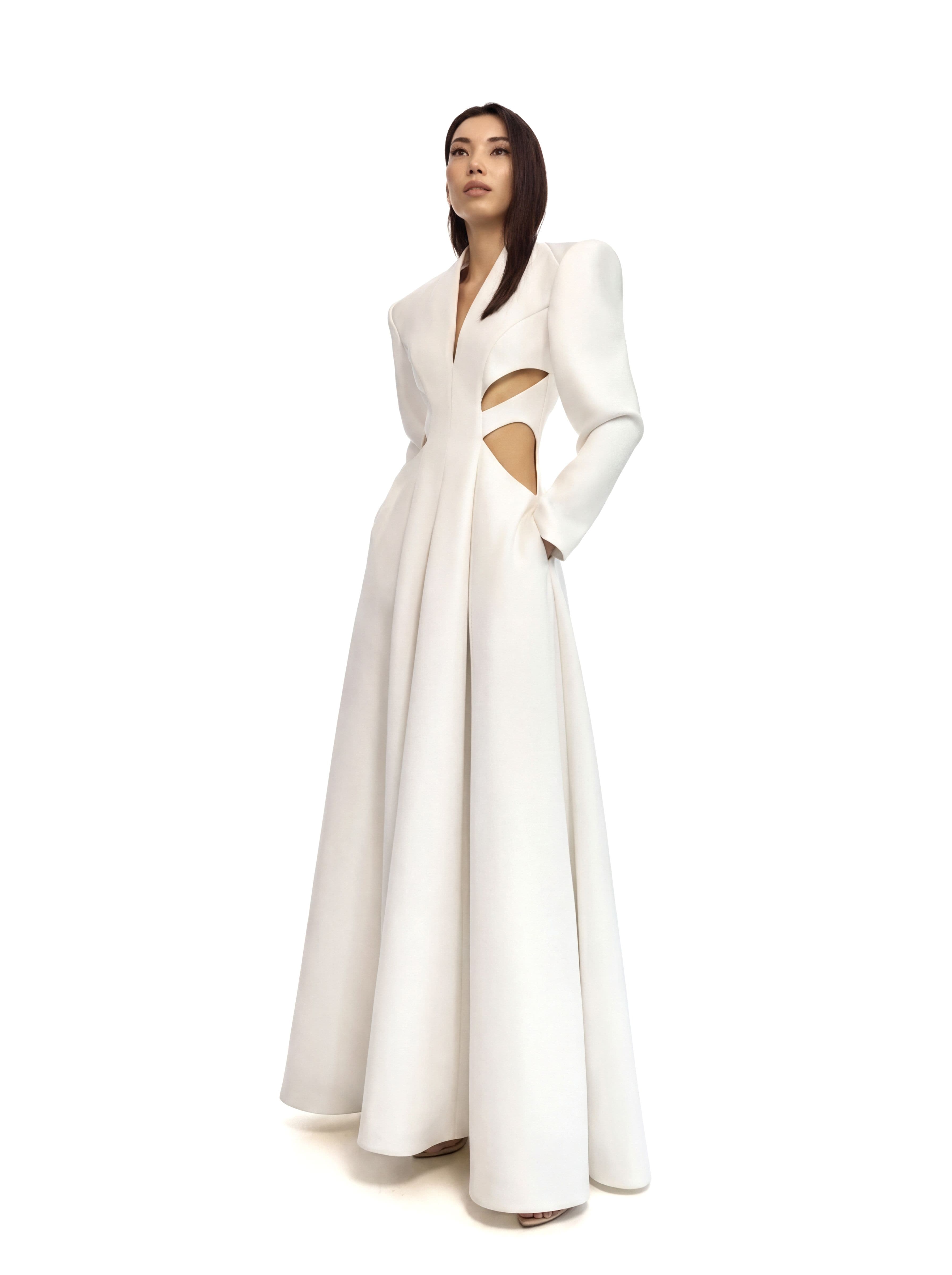 Cutout Waist Gown