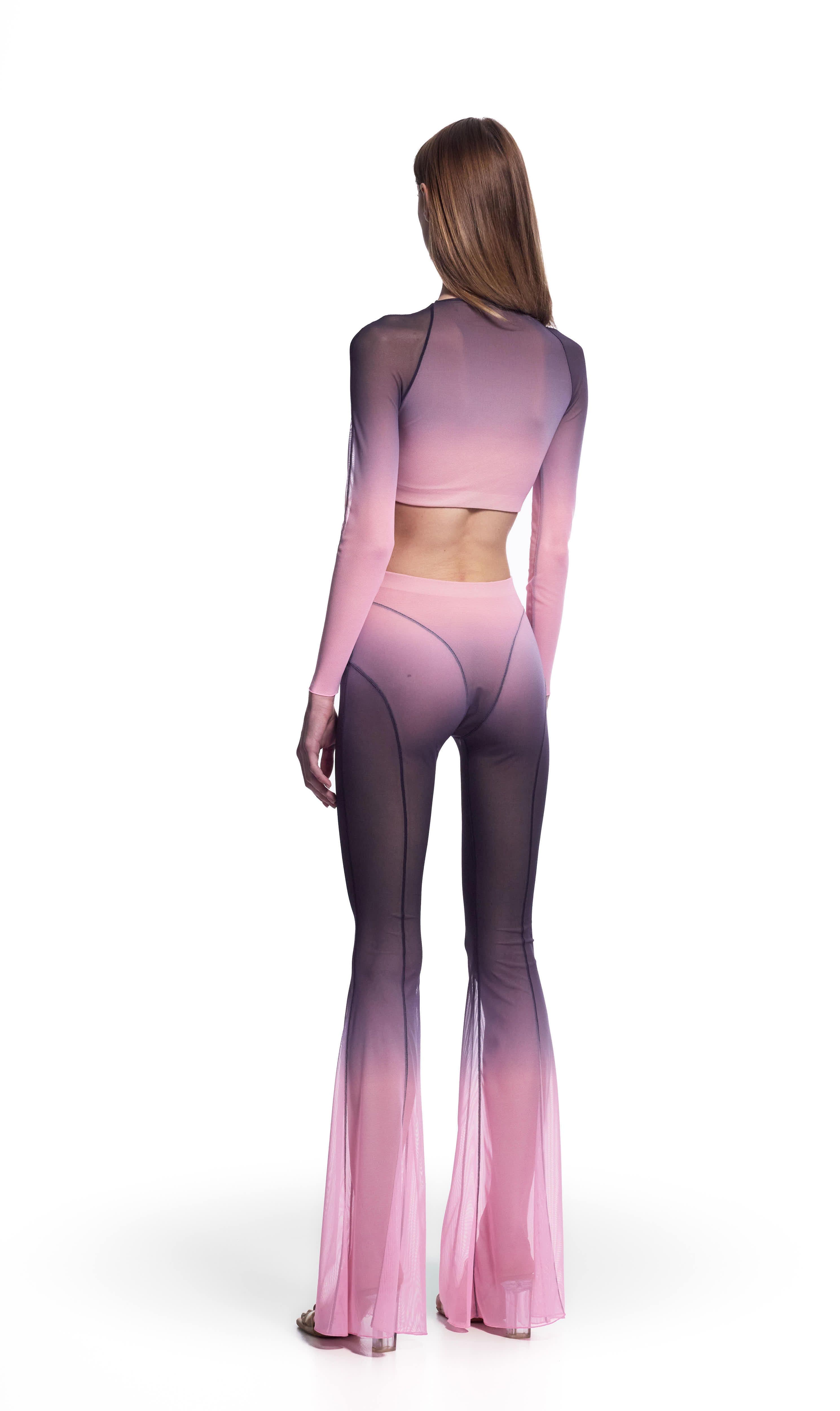 Gradient Mesh Cropped Top
