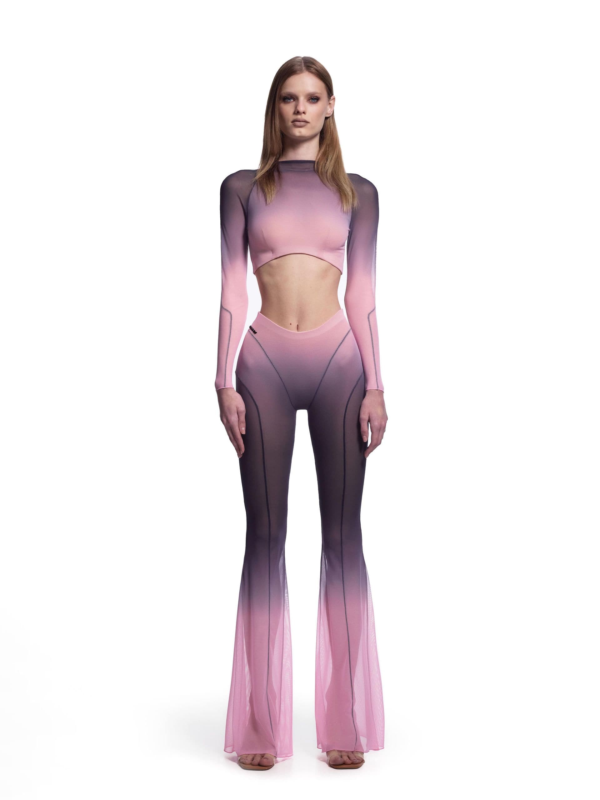 Gradient Mesh Cropped Top