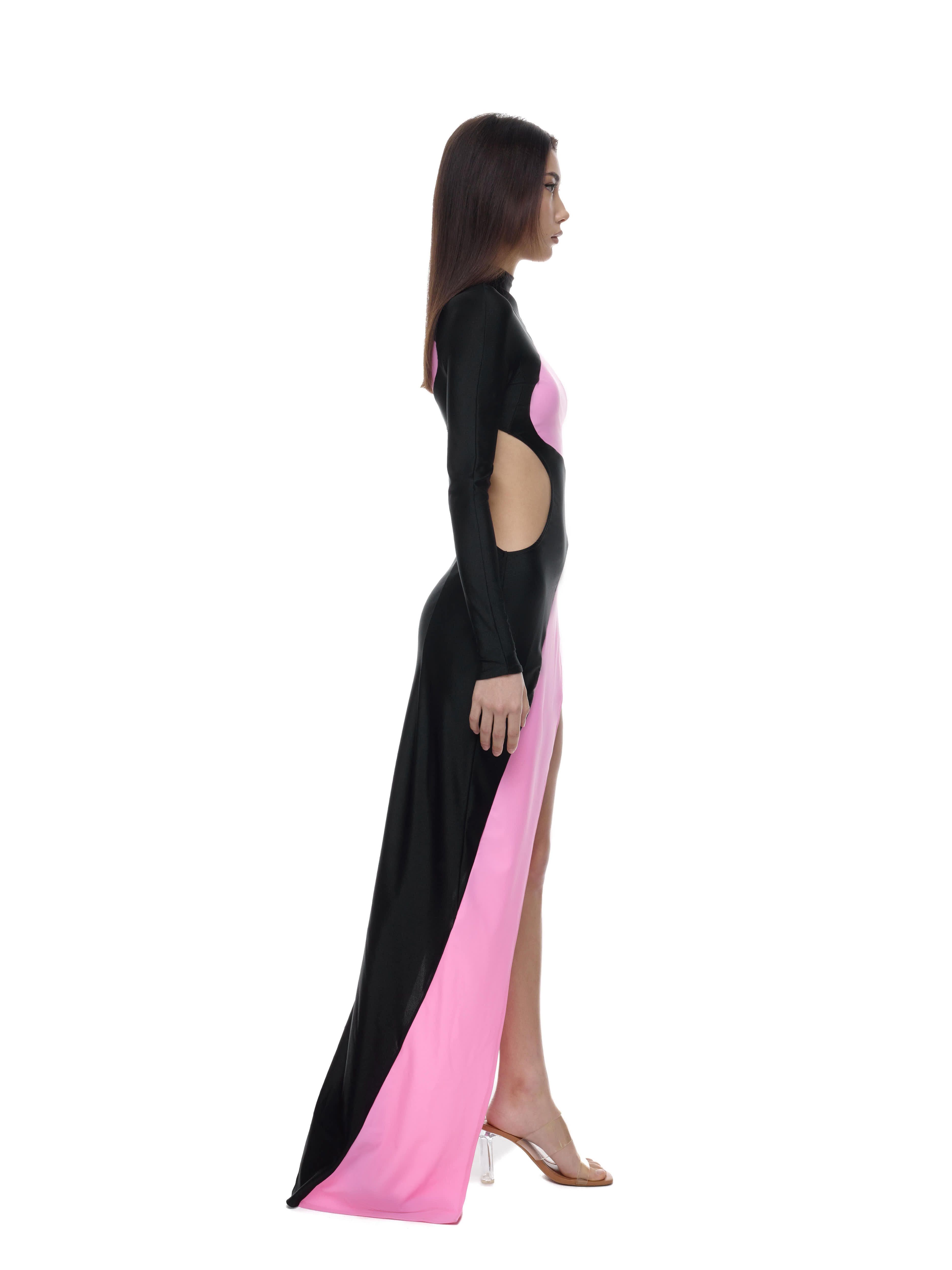 Pink wave dress