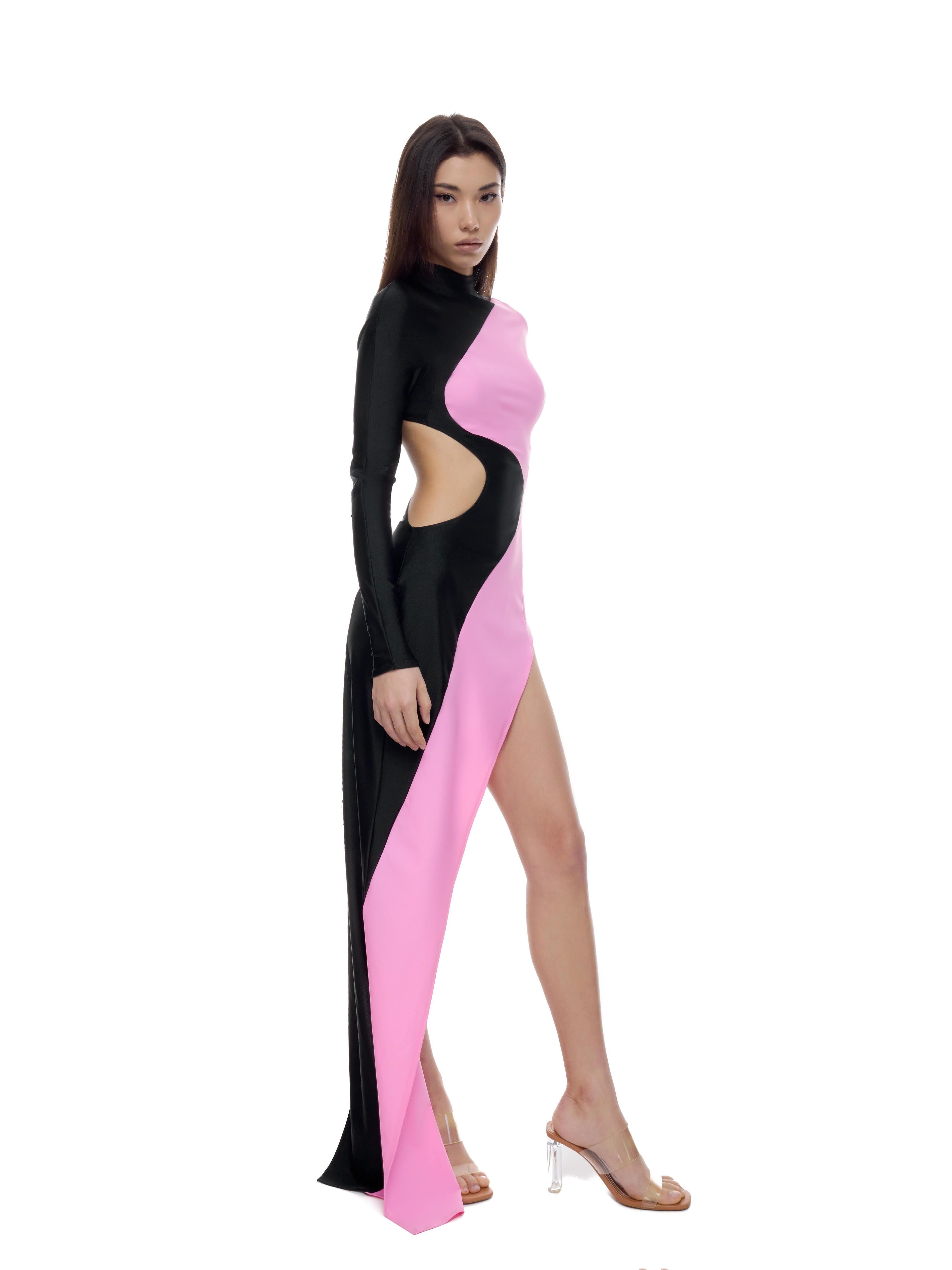 Pink wave dress